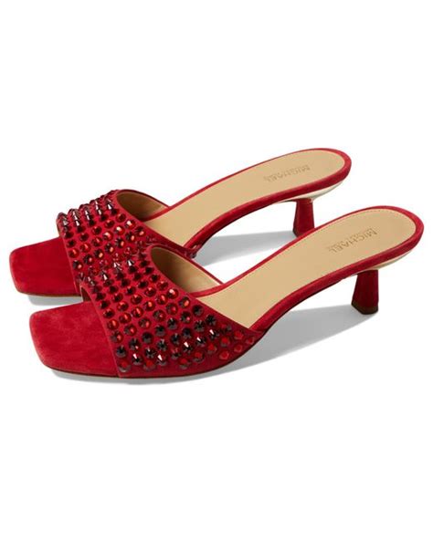 michael michael kors three quarter sleeve red|Michael Kors kitten sandals.